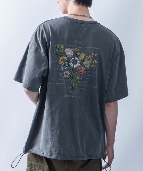 NOIZY（ノイジー）の「various logo designs T-shirt / デザインパッチ バックプリント刺繍 半袖 Tシャツ ピグメントTシャツ（Tシャツ/カットソー・メンズ・ホワイト/ネイビー/ブラック・MEDIUM/LARGE）」の14枚目の写真