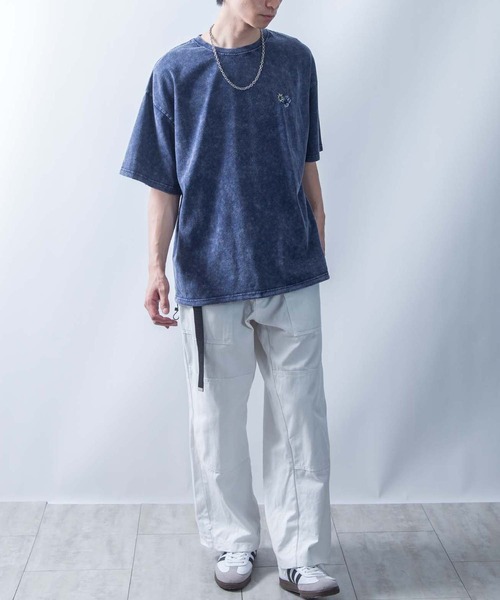 NOIZY（ノイジー）の「various logo designs T-shirt / デザインパッチ バックプリント刺繍 半袖 Tシャツ ピグメントTシャツ（Tシャツ/カットソー・メンズ・ホワイト/ネイビー/ブラック・MEDIUM/LARGE）」の19枚目の写真