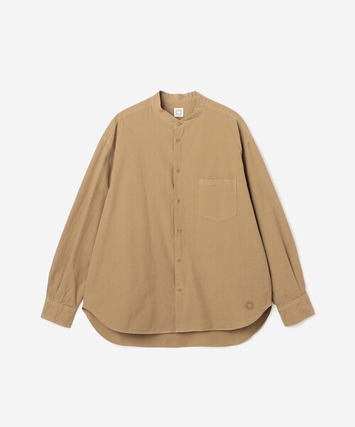 ORCIVAL(オーシバル)の「ORCIVAL | ガーメントダイ バンドカラー長袖シャツ MEN(シャツ/ブラウス・メンズ・ベージュ系その他/オフホワイト/ブラック系その他/ブルー・4/5)」の4枚目の写真