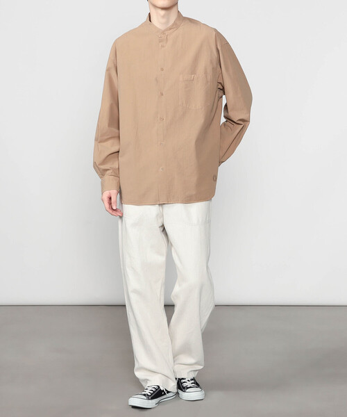 ORCIVAL(オーシバル)の「ORCIVAL | ガーメントダイ バンドカラー長袖シャツ MEN(シャツ/ブラウス・メンズ・ベージュ系その他/オフホワイト/ブラック系その他/ブルー・4/5)」の18枚目の写真