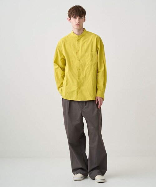 ORCIVAL(オーシバル)の「ORCIVAL | ガーメントダイ バンドカラー長袖シャツ MEN(シャツ/ブラウス・メンズ・ベージュ系その他/オフホワイト/ブラック系その他/ブルー・4/5)」の20枚目の写真