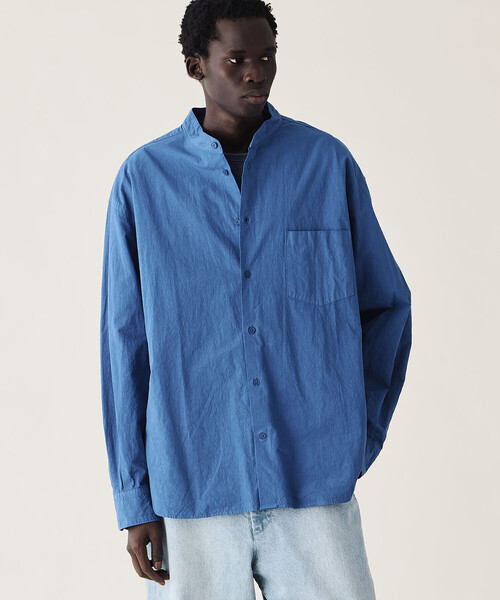 ORCIVAL(オーシバル)の「ORCIVAL | ガーメントダイ バンドカラー長袖シャツ MEN(シャツ/ブラウス・メンズ・ベージュ系その他/オフホワイト/ブラック系その他/ブルー・4/5)」の21枚目の写真