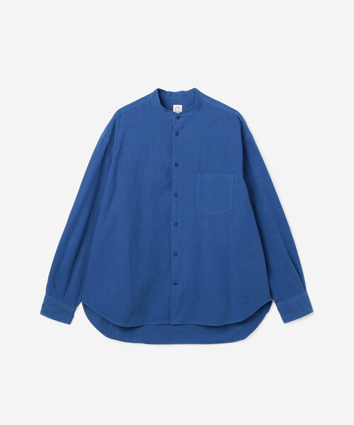 ORCIVAL(オーシバル)の「ORCIVAL | ガーメントダイ バンドカラー長袖シャツ MEN(シャツ/ブラウス・メンズ・ベージュ系その他/オフホワイト/ブラック系その他/ブルー・4/5)」の5枚目の写真