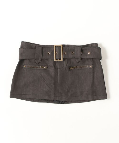 tinkerend(ティンカーエンド)の「Cargo Mini Skirt Pants / カーゴミニスカートパンツ(スカート・レディース・ブラック・FREE)」の18枚目の写真