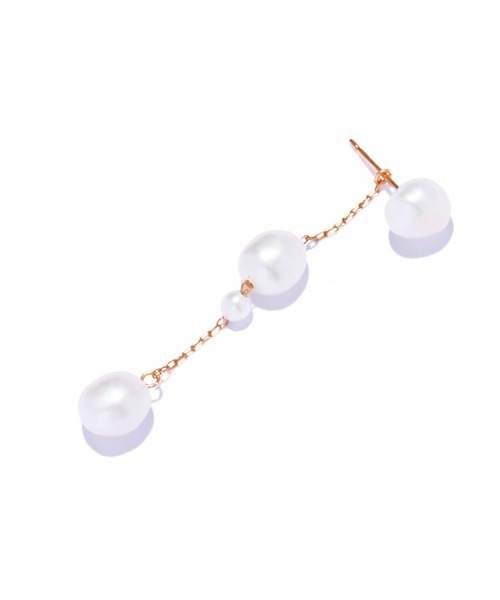 les bonbon(ルボンボン)の「【les bonbon】flotter pearl pierce/フロテ パール ピアス 両耳(ピアス(両耳用)・レディース・ホワイト・FREE)」の3枚目の写真