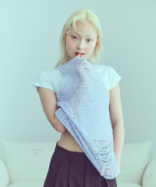 EN NEUME（エンノイム）の「【Set Up】Petit Flower Tee（Tシャツ/カットソー・レディース・オートミール/オフホワイト/杢グレー・FREE）」の16枚目の写真