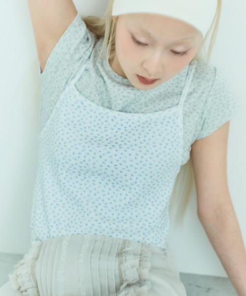 EN NEUME（エンノイム）の「【Set Up】Petit Flower Tee（Tシャツ/カットソー・レディース・オートミール/オフホワイト/杢グレー・FREE）」の20枚目の写真