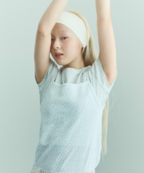 EN NEUME（エンノイム）の「【Set Up】Petit Flower Tee（Tシャツ/カットソー・レディース・オートミール/オフホワイト/杢グレー・FREE）」の21枚目の写真