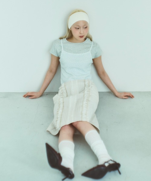 EN NEUME（エンノイム）の「【Set Up】Petit Flower Tee（Tシャツ/カットソー・レディース・オートミール/オフホワイト/杢グレー・FREE）」の22枚目の写真