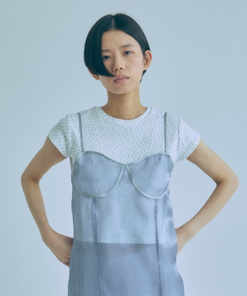 EN NEUME（エンノイム）の「【Set Up】Petit Flower Tee（Tシャツ/カットソー・レディース・オートミール/オフホワイト/杢グレー・FREE）」の17枚目の写真