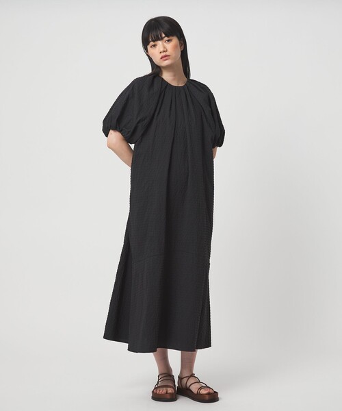 EMMEL REFINES（エメルリファインズ）の「＜EMMEL REFINES＞EM  パフスリーブ キリカエ ワンピース（ワンピース・レディース・オフホワイト/ブラック・M/S）」の3枚目の写真