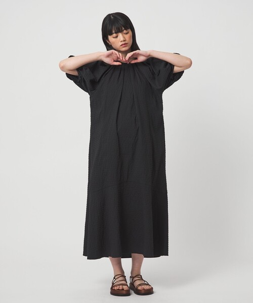 EMMEL REFINES（エメルリファインズ）の「＜EMMEL REFINES＞EM  パフスリーブ キリカエ ワンピース（ワンピース・レディース・オフホワイト/ブラック・M/S）」の7枚目の写真