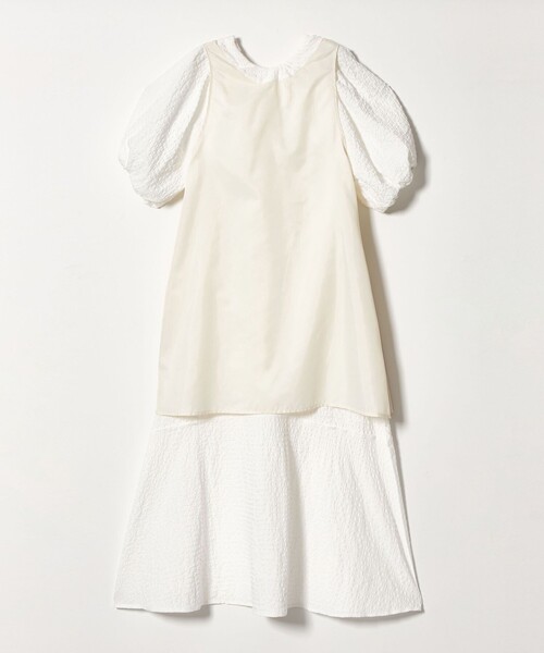 EMMEL REFINES（エメルリファインズ）の「＜EMMEL REFINES＞EM  パフスリーブ キリカエ ワンピース（ワンピース・レディース・オフホワイト/ブラック・M/S）」の15枚目の写真