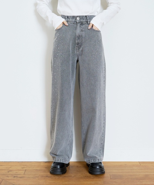 LOVETOXIC（ラブトキシック）の「オシャ映えストーンデニムパンツ（デニムパンツ・キッズ・ライトグレー/ライトブルー/グレー/ブルー・S:140cm/M:150cm/130cm/L:160cm）」の13枚目の写真