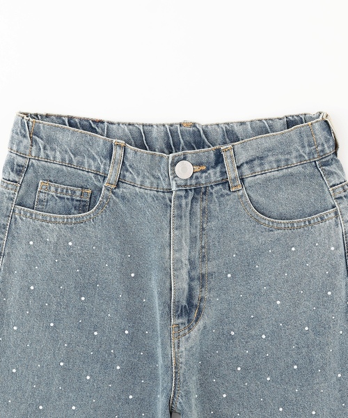 LOVETOXIC（ラブトキシック）の「オシャ映えストーンデニムパンツ（デニムパンツ・キッズ・ライトグレー/ライトブルー/グレー/ブルー・S:140cm/M:150cm/130cm/L:160cm）」の21枚目の写真