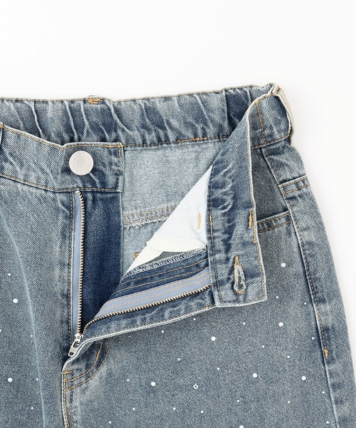 LOVETOXIC（ラブトキシック）の「オシャ映えストーンデニムパンツ（デニムパンツ・キッズ・ライトグレー/ライトブルー/グレー/ブルー・S:140cm/M:150cm/130cm/L:160cm）」の22枚目の写真