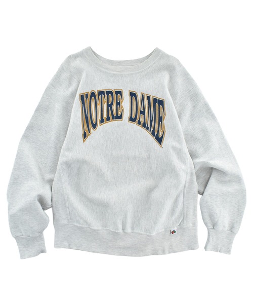 VINTAGE(ヴィンテージ)の「【USED】90’s Midwest Embroidery “Notre Dame” リバースタイプ スウェット USA製(スウェット・メンズ・グレー・LARGE)」の1枚目の写真