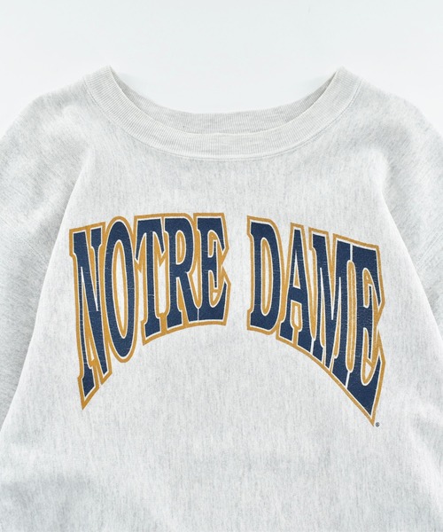 VINTAGE(ヴィンテージ)の「【USED】90’s Midwest Embroidery “Notre Dame” リバースタイプ スウェット USA製(スウェット・メンズ・グレー・LARGE)」の2枚目の写真