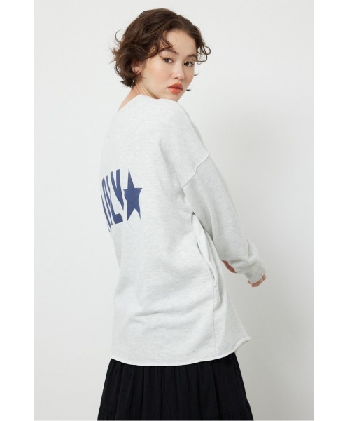 RODEO CROWNS WIDE BOWL(ロデオクラウンズワイドボウル)の「2WAYオフショルダージップトップス(スウェット・レディース・グレー×ホワイト/ホワイト/ネイビー・FREE)」の20枚目の写真
