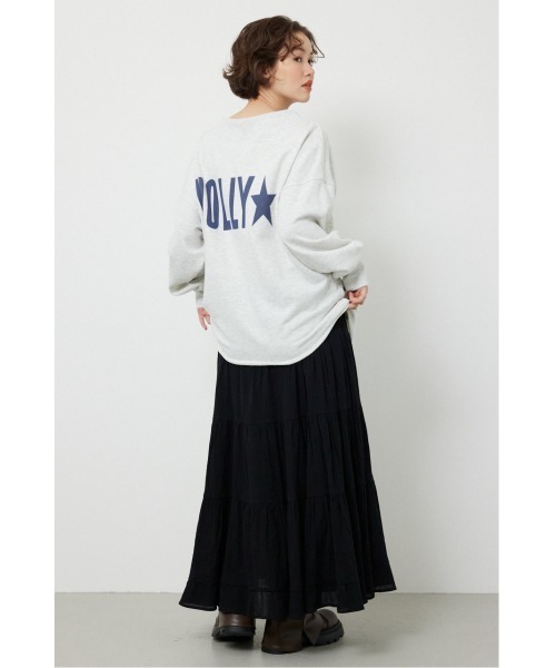 RODEO CROWNS WIDE BOWL(ロデオクラウンズワイドボウル)の「2WAYオフショルダージップトップス(スウェット・レディース・グレー×ホワイト/ホワイト/ネイビー・FREE)」の22枚目の写真