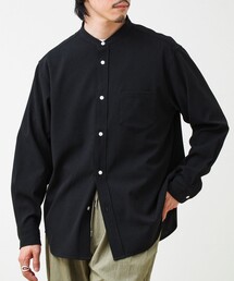 GLOSTER | 【きれい見えラク素材】crunchyバンドカラーシャツ(シャツ/ブラウス)