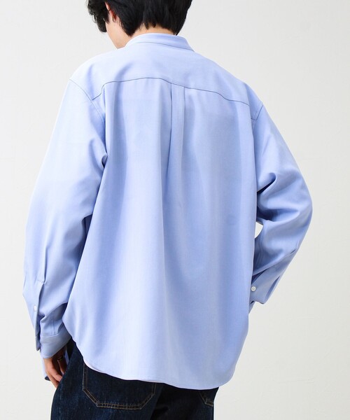 GLOSTER（グロスター）の「【きれい見えラク素材】crunchyバンドカラーシャツ（シャツ/ブラウス・メンズ・ブラック/ネイビー/サックスブルー・L/M/S）」の22枚目の写真