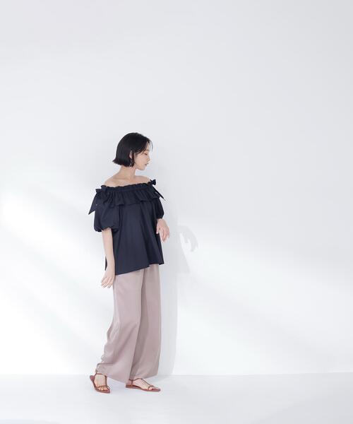 NATURAL BEAUTY BASIC(ナチュラルビューティーベーシック)の「【Oggi.jp掲載】◇ショルダーリボンブラウス(シャツ/ブラウス・レディース・オレンジ/ブラック/オフホワイト/ブルー・FREE)」の10枚目の写真
