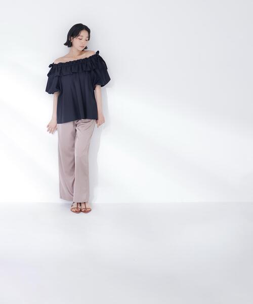 NATURAL BEAUTY BASIC(ナチュラルビューティーベーシック)の「【Oggi.jp掲載】◇ショルダーリボンブラウス(シャツ/ブラウス・レディース・オレンジ/ブラック/オフホワイト/ブルー・FREE)」の12枚目の写真