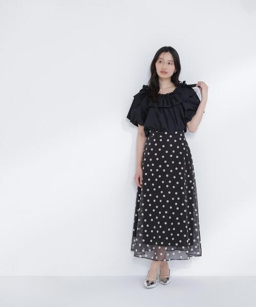 NATURAL BEAUTY BASIC(ナチュラルビューティーベーシック)の「【Oggi.jp掲載】◇ショルダーリボンブラウス(シャツ/ブラウス・レディース・オレンジ/ブラック/オフホワイト/ブルー・FREE)」の14枚目の写真