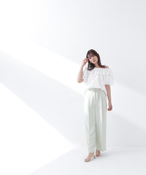 NATURAL BEAUTY BASIC（ナチュラルビューティーベーシック）の「【Oggi.jp掲載】◇ショルダーリボンブラウス（シャツ/ブラウス・レディース・オレンジ/ブラック/オフホワイト/ブルー・FREE）」の8枚目の写真