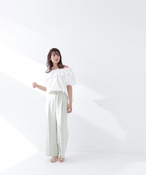 NATURAL BEAUTY BASIC（ナチュラルビューティーベーシック）の「【Oggi.jp掲載】◇ショルダーリボンブラウス（シャツ/ブラウス・レディース・オレンジ/ブラック/オフホワイト/ブルー・FREE）」の12枚目の写真