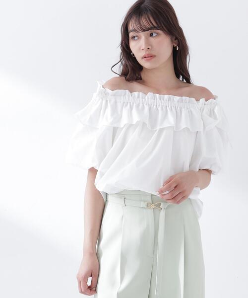 NATURAL BEAUTY BASIC（ナチュラルビューティーベーシック）の「【Oggi.jp掲載】◇ショルダーリボンブラウス（シャツ/ブラウス・レディース・オレンジ/ブラック/オフホワイト/ブルー・FREE）」の13枚目の写真