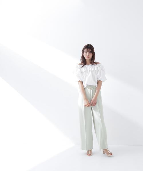 NATURAL BEAUTY BASIC（ナチュラルビューティーベーシック）の「【Oggi.jp掲載】◇ショルダーリボンブラウス（シャツ/ブラウス・レディース・オレンジ/ブラック/オフホワイト/ブルー・FREE）」の14枚目の写真