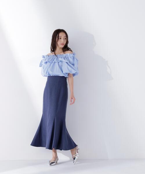 NATURAL BEAUTY BASIC（ナチュラルビューティーベーシック）の「【Oggi.jp掲載】◇ショルダーリボンブラウス（シャツ/ブラウス・レディース・オレンジ/ブラック/オフホワイト/ブルー・FREE）」の17枚目の写真