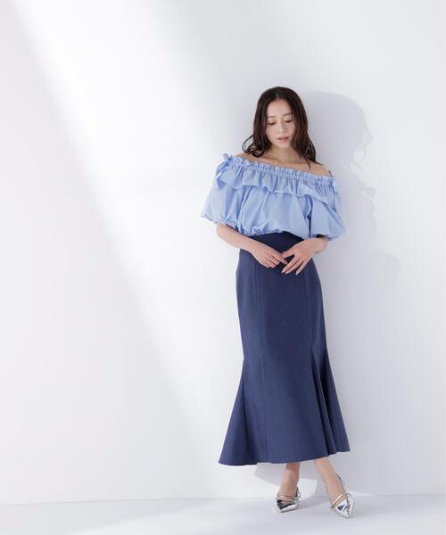 NATURAL BEAUTY BASIC（ナチュラルビューティーベーシック）の「【Oggi.jp掲載】◇ショルダーリボンブラウス（シャツ/ブラウス・レディース・オレンジ/ブラック/オフホワイト/ブルー・FREE）」の19枚目の写真