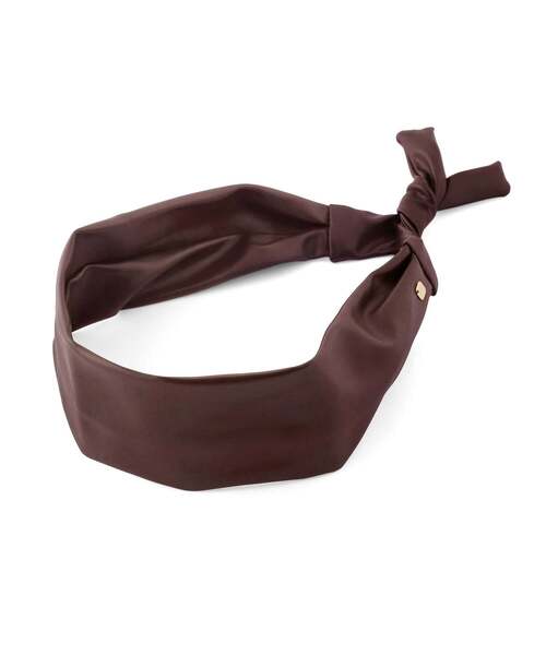 ANEMONE（アネモネ）の「レザー調ターバン（ヘアバンド・レディース・ブラウン/ブラック/ワイン・FREE）」の5枚目の写真