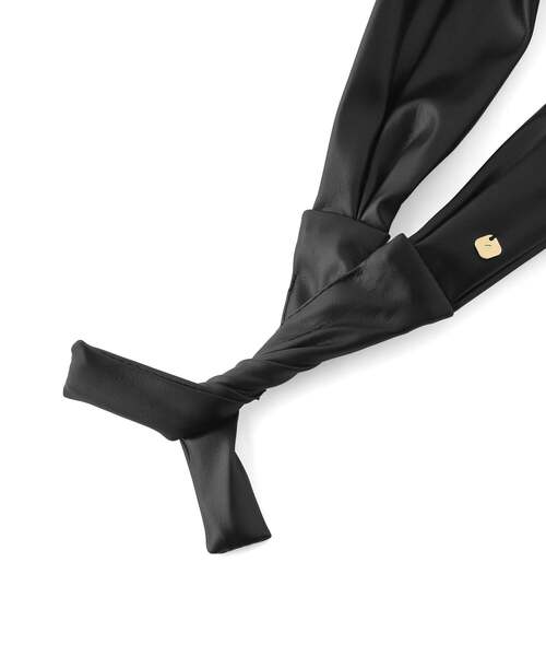 ANEMONE（アネモネ）の「レザー調ターバン（ヘアバンド・レディース・ブラウン/ブラック/ワイン・FREE）」の7枚目の写真