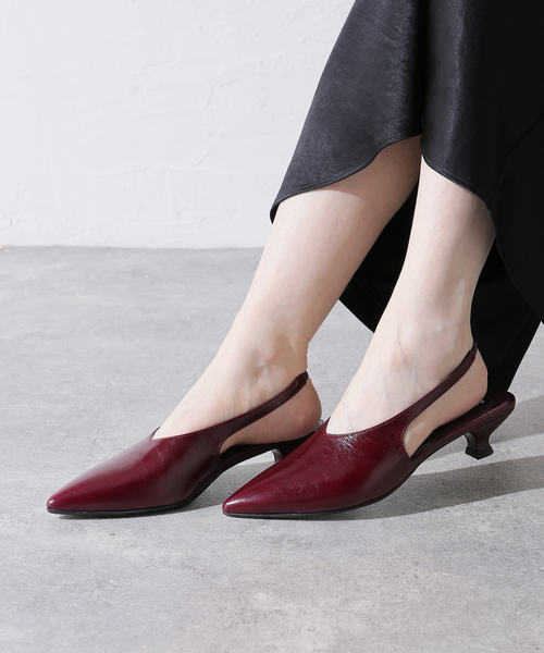 journal standard L'essage(ジャーナルスタンダードレサージュ)の「【ALOHAS/アロハス】Eros Burgundy Leather Pumps:パンプス(パンプス・レディース・ボルドー・38)」の1枚目の写真