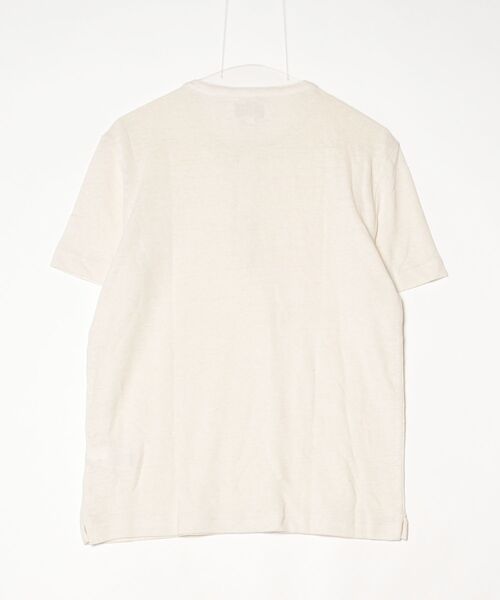 BANANA REPUBLIC FACTORY STORE(バナナリパブリック ファクトリーストア)の「BANANA REPUBLIC FACTORY STORE リネンブレンド ヘンリーTシャツ(Tシャツ/カットソー・メンズ・カーキ/アイボリー・S/M/L/XL)」の3枚目の写真