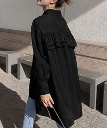 バックレース フリルシャツ