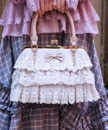 axes femme | レースフリルがま口バッグ(ボストンバッグ)