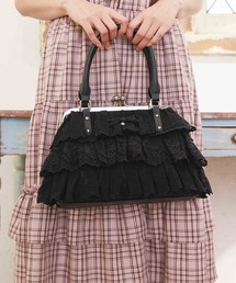 axes femme（アクシーズファム）の「レースフリルがま口バッグ（ボストンバッグ）」