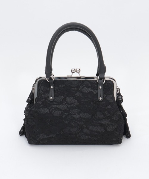 axes femme(アクシーズファム)の「レースフリルがま口バッグ(ボストンバッグ・レディース・ブラック/キナリ・FREE)」の17枚目の写真