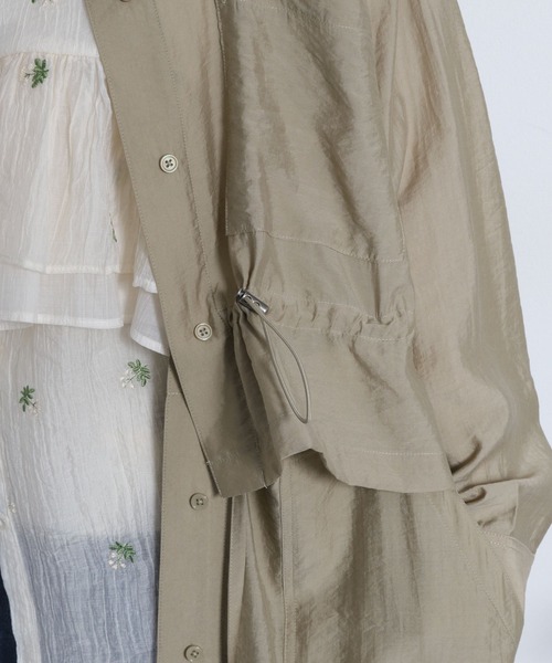 cepo（セポ）の「4WAY シアーシャツコートワンピース 〈セットアップ対応・羽織り・着回し抜群〉（シャツ/ブラウス・レディース・オリーブ/ベージュ・M）」の17枚目の写真