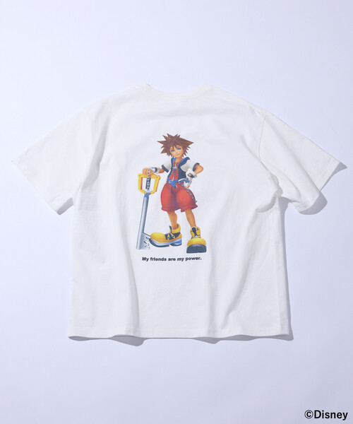 FREAK'S STORE(フリークスストア)の「FREAK’S STORE/フリークスストア KINGDOM HEARTS/SORA/GRAPHIC TEE/ソラ/グラフィックTシャツ(Tシャツ/カットソー・メンズ・ホワイト/ブラック・MEDIUM/LARGE/X-LARGE)」の4枚目の写真