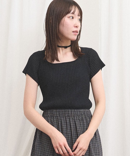 fig London(フィグロンドン)の「Lilly knit(ニット/セーター・レディース・ブラック/アッシュグレー・FREE)」の1枚目の写真