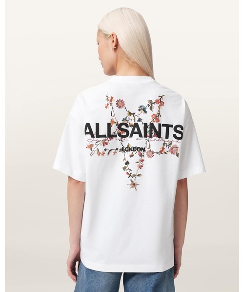 ALLSAINTS(オールセインツ)の「PENTACLE OVERSIZED ETTA T-SHIRT | PENTACLE オーバーサイズ ETTA Tシャツ(Tシャツ/カットソー・レディース・ホワイト・M/S/XS/L)」の1枚目の写真