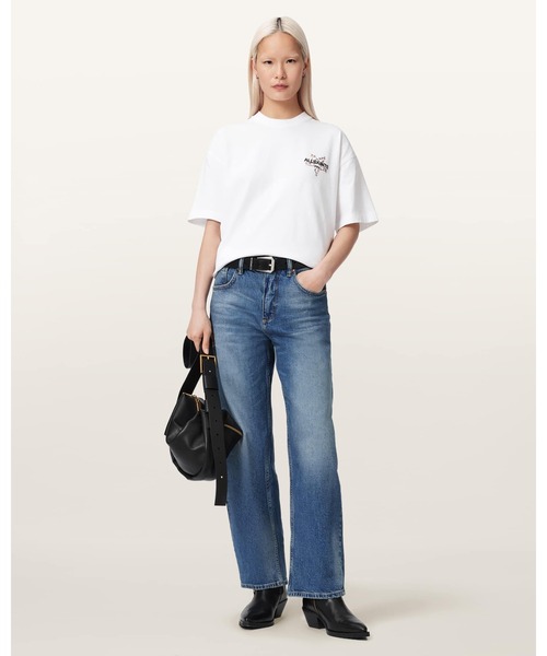 ALLSAINTS(オールセインツ)の「PENTACLE OVERSIZED ETTA T-SHIRT | PENTACLE オーバーサイズ ETTA Tシャツ(Tシャツ/カットソー・レディース・ホワイト・M/S/XS/L)」の2枚目の写真