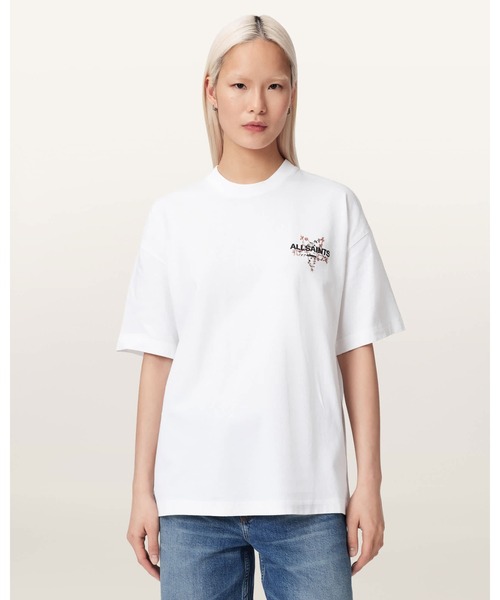 ALLSAINTS(オールセインツ)の「PENTACLE OVERSIZED ETTA T-SHIRT | PENTACLE オーバーサイズ ETTA Tシャツ(Tシャツ/カットソー・レディース・ホワイト・M/S/XS/L)」の5枚目の写真