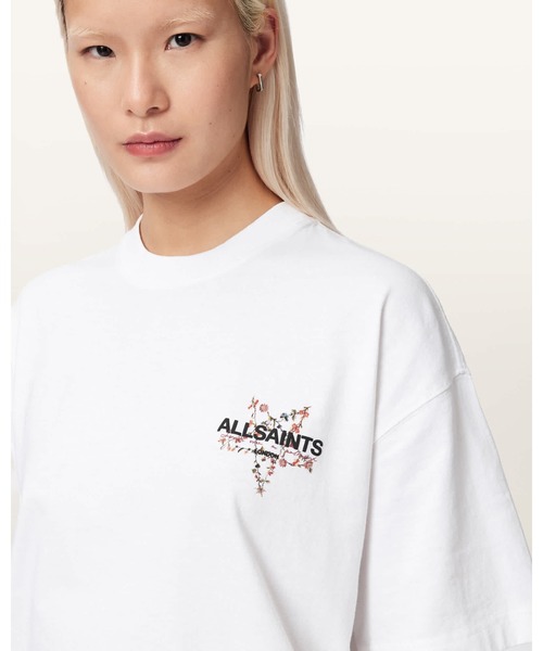 ALLSAINTS(オールセインツ)の「PENTACLE OVERSIZED ETTA T-SHIRT | PENTACLE オーバーサイズ ETTA Tシャツ(Tシャツ/カットソー・レディース・ホワイト・M/S/XS/L)」の6枚目の写真